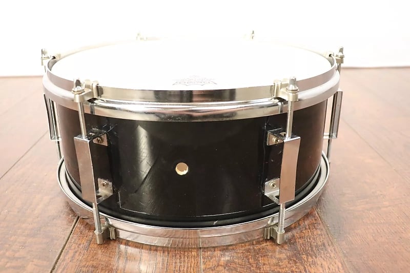 Percussion Plus 5x12" Black Junior Single Tension Snare Drum Reverb