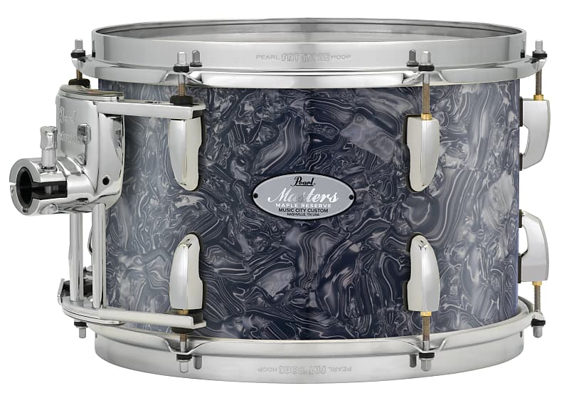 Pearl Music City Custom Masters Maple Reserve 18"x14" Bass Drum w/BB3 Mount PEWTER ABALONE MRV1814BB/C417 image 1