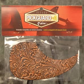 Right On Straps Floral Leather Acoustic Guitar Pickguard