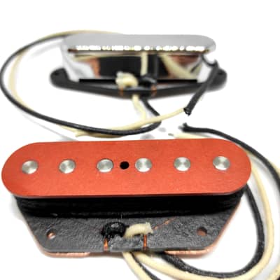 Set of 2 Vintage Alinco 2 Tele "GLORIOUS FLAME" pickups, hand-wound by Lighthouse Pickups image 2