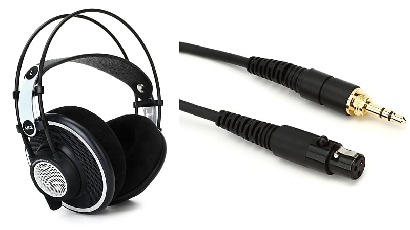 AKG K702 Open-back Studio Reference Headphones Bundle with AKG EK300  Straight Headphone Cable | Reverb