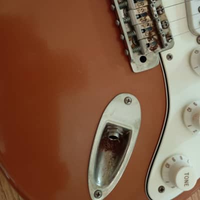 Warmoth- MJT aged Stratocaster 2023 - Roasted Fiesta Red MJT Callaham Bridge image 6