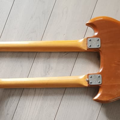 Hoyer Double Neck Bass and Guitar 1970s - Natural image 11