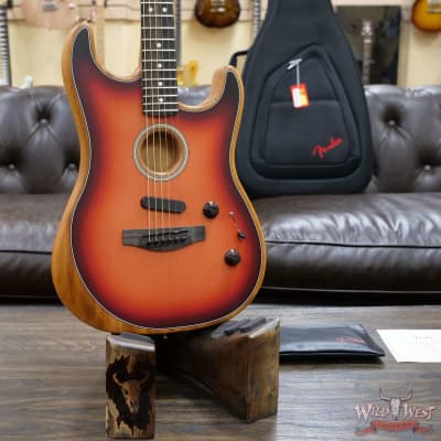 Fender American Acoustasonic Stratocaster Ebony Fingerboard 3-Color Sunburst image 8