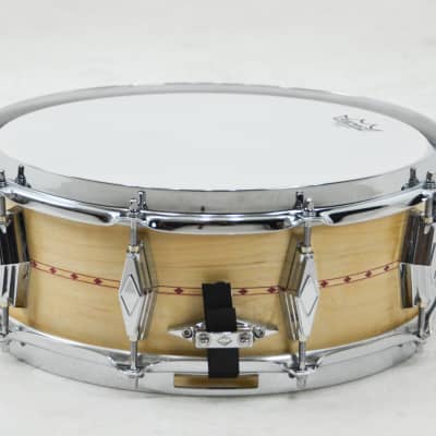 Craviotto Builders Choice Private Reserve 5.5x14 Maple w/ Red Inlay Snare Drum image 3