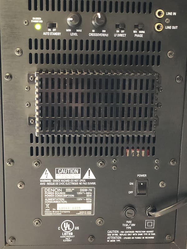 Denon DSW-76 powered subwoofer. | Reverb Denon DSW-76 powered subwoofer. | Reverb