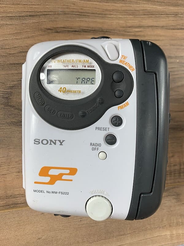 Sony S2 WM-FS222 sport Walkman AM/FM Cassette Player WORKS Tested