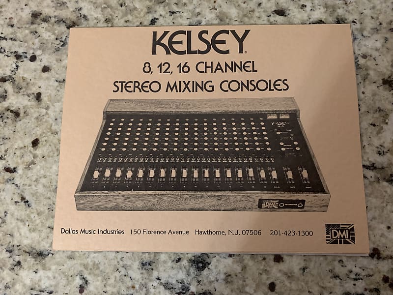 Kelsey Mixer Brochures 80s Mixing Board Pro Stereo | Reverb