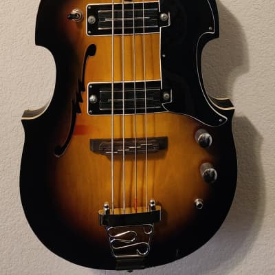 Teisco (?) Violin Sub Short Scale Bass 1960s-1970s - Sunburst image 1