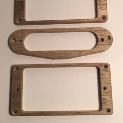 Guilford Black Limba H-S-H Flat pickup ring set - USA for sale