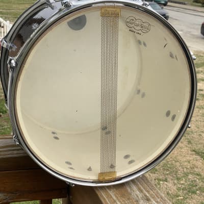 Vintage OCT 26, 1967 Ludwig 15x12 Marching Snare Drum in Black Galaxy Sparkling Pearl - Nice! image 11