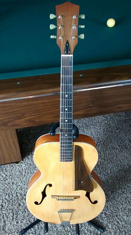 Vintage Refretted 1960s Archtop Silvertone Natural image 1