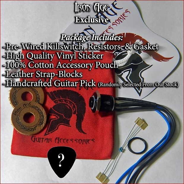 Gold LED Guitar Kill switches - Iron Age Guitar Accessories