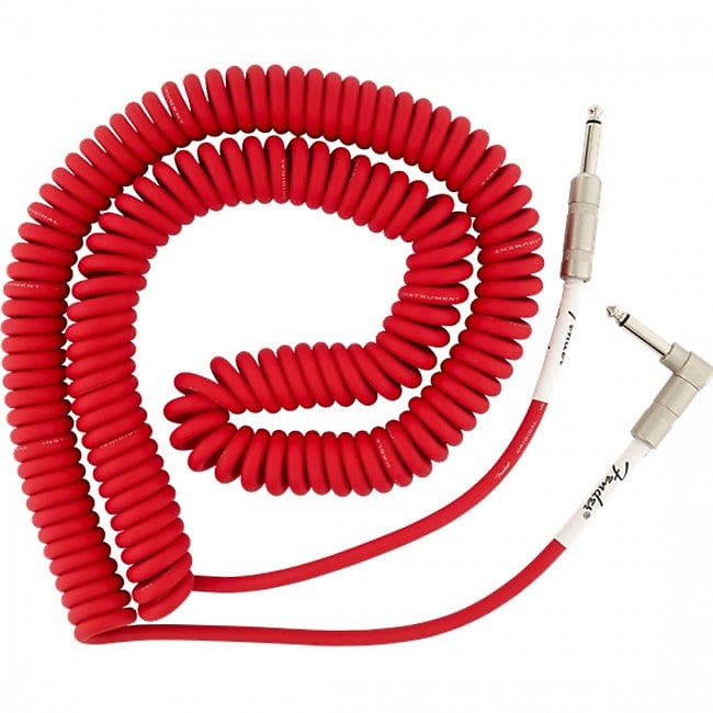 Fender Original Series Coil Instrument Cable 9m (30ft) Straight-Angle Fiesta Red - 0990823005 image 1