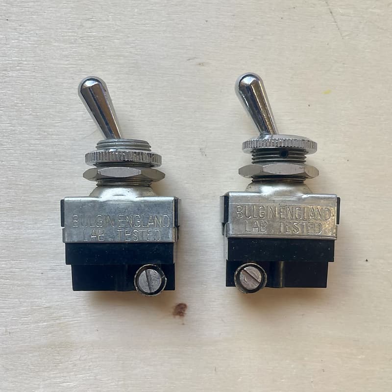 Pair of vintage Bulgin on / off toggle switches 1960’s | Reverb