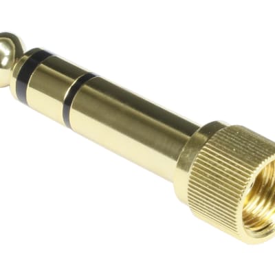 Pig Hog Solutions 3.5mm(F) - 1/4"(M) Threaded Stereo Adapter PA-ST35THRD image 1