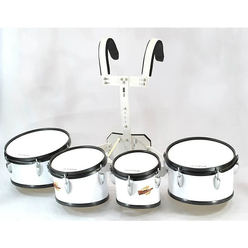 Trixon Field Series II Marching Toms Set of 4 White Reverb