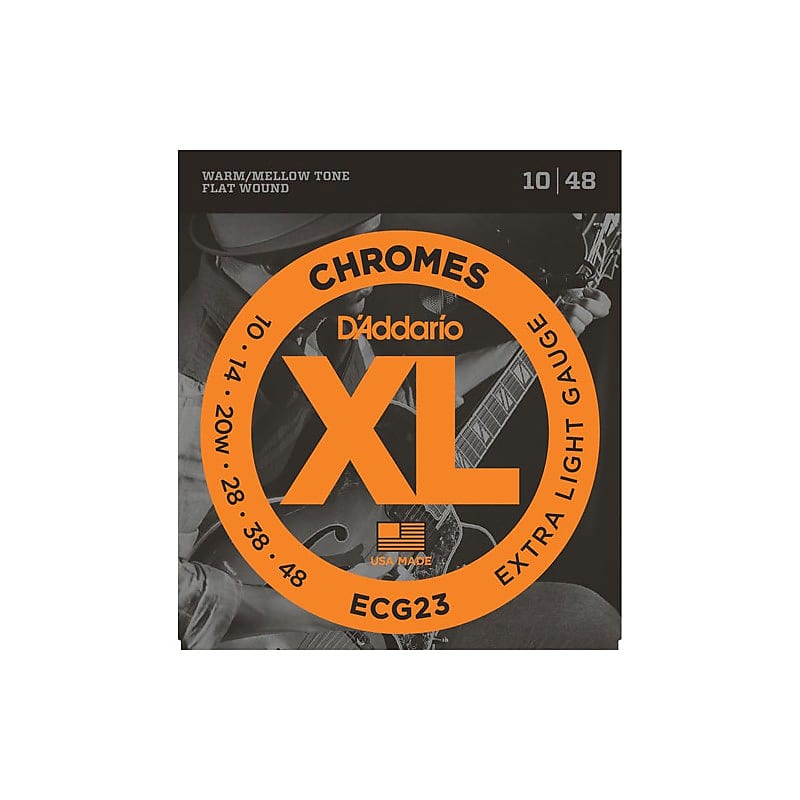 Cuerdas Eléctrica D´Addario Chromes ECG23 10-48 Flatwound image 1