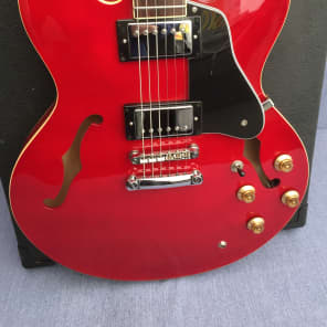 tokai ES60 MIK -335 semi acoustic electric guitar,cherry red, in absolute stunning condition image 2