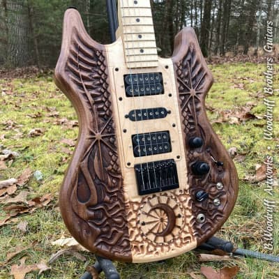 Dark Star Guitar Carved  2024 Woodruff Custom - DiMarzio, Schaller, Preamp, Walnut image 1
