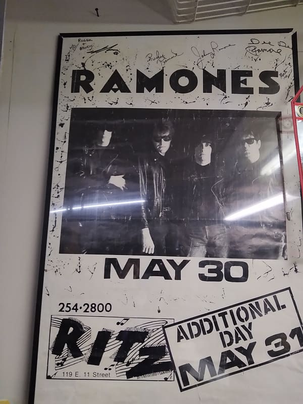 Ramones Poster ...Ritz , Signed by Joey, Richie , Johnny, Dee | Reverb