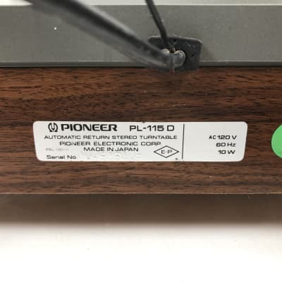 Vintage Pioneer PL-115D Automatic Return Stereo Turntable Record Player image 15