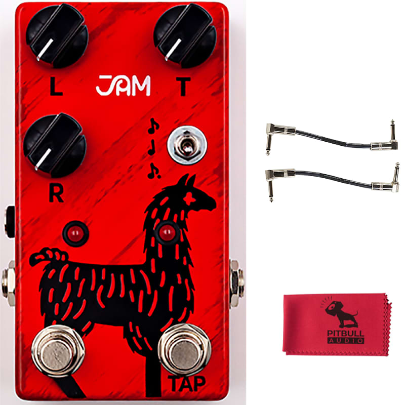 JAM Pedals Delay Llama mk.3 Delay Guitar Effect Pedal w/ Patch Cables &  Cloth