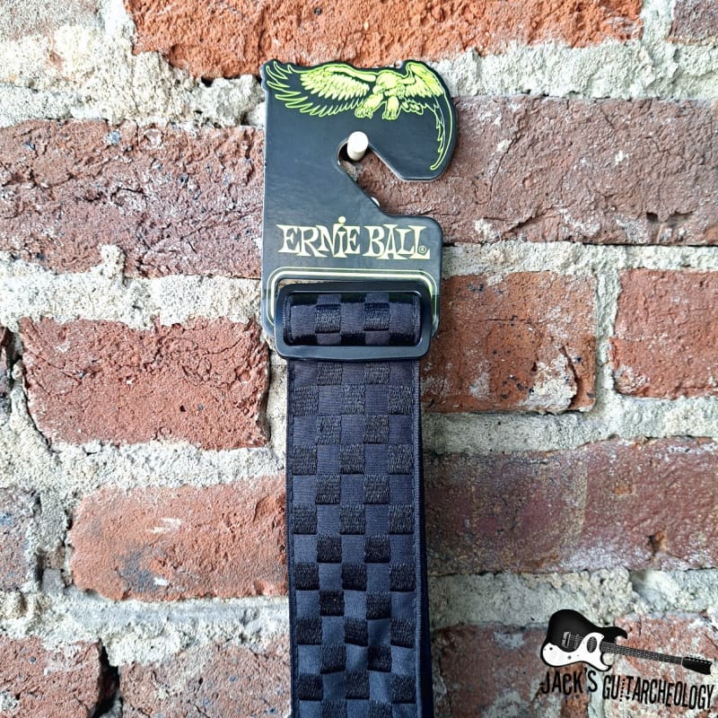 Photos - Guitar Strap Ernie Ball Classic Jacquard Guitar/Bass Strap - Black Checkers... 