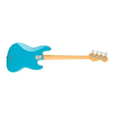 Fender American Professional II 4-String Jazz Bass (Left-Hand, Maple Fingerboard, Miami Blue) image 2
