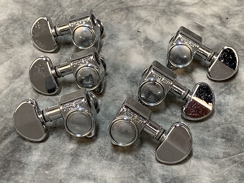 Grover 3 x 3 Tuners  Chrome Vintage image 1