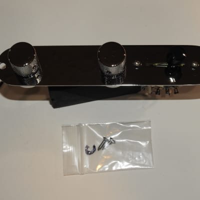 Telecaster Loaded Pre Wired 4 Way Chrome Control Plate With Kluson Chrome Control Plate, Gotoh Chrome Barrel Knobs, Oak Grigsby 4 Way Switch, Mojotone Dijon .047uF Tone Cap, CTS Pot, Switchcraft Jack, and Gavitt Cloth Wire! image 2