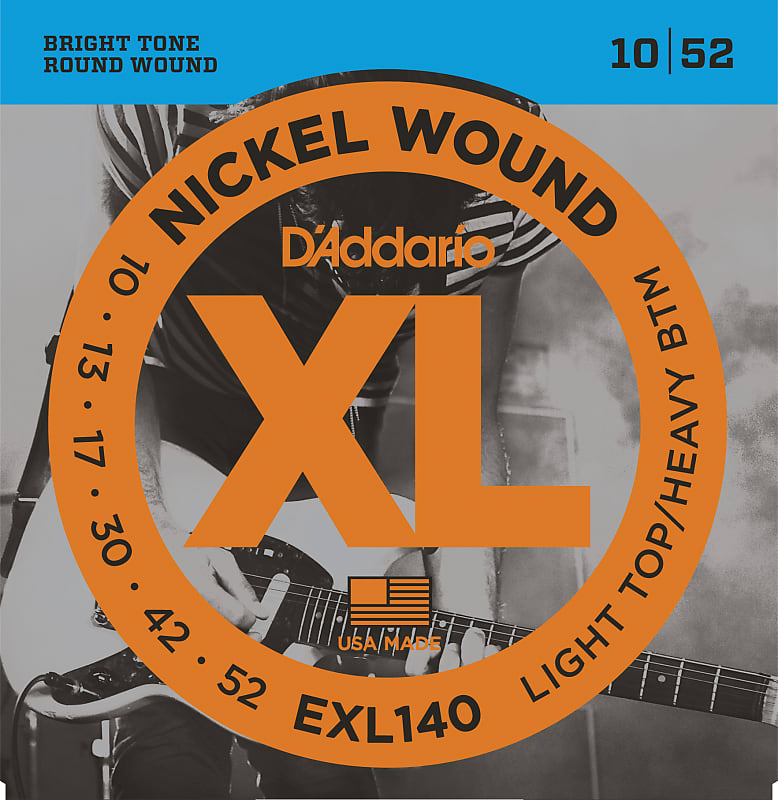 D'Addario EXL140 Nickel Wound Electric Guitar Strings, Light Top/Heavy Bottom,