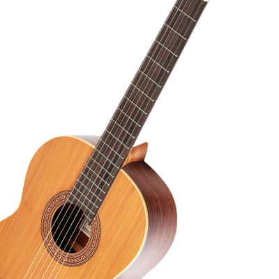 *NOS* Ortega Traditional Series R180 Made in Spain Classical Nylon String Guitar w/ Gig Bag - Natural image 7