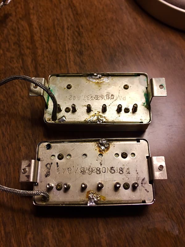 ギター Gibson Tim Shaw PAF 1983 PAIR -Gibson Tim shaw PAF Humbucker pickups 1983 Chrome