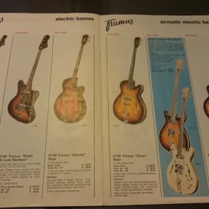 Vintage Framus 1960's Framus Guitar Dealer Line Catalog Brochure Full Color Rare Pics! image 10