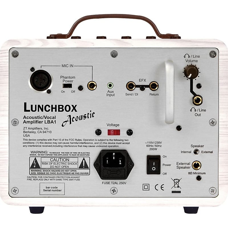 ZT Amplifiers Lunchbox Acoustic LBA1 200-Watt 1x6.5" Acoustic Guitar / Vocal Amplifier image 3