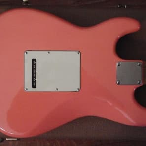 Rare ~ Custom Hand Built Dominick Ramos Stratocaster Style   7 Seven String Shell Pink Strat image 15