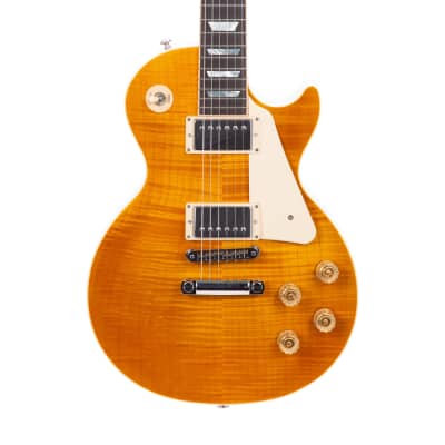 2015 Gibson Les Paul Standard Electric Guitar, Trans Amber Cherry Back Candy, 150072125 image 4