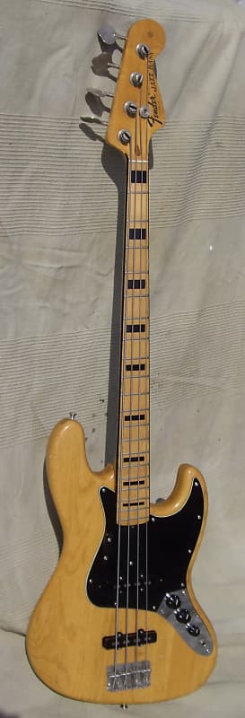 Fender Jazz Bass 1974 Natural, black block inl. image 1