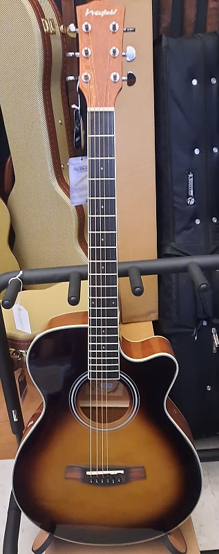 Westfield WF-200-TSBCE Cutaway Electro-Acoustic Guitar Tobacco Sunburst image 1
