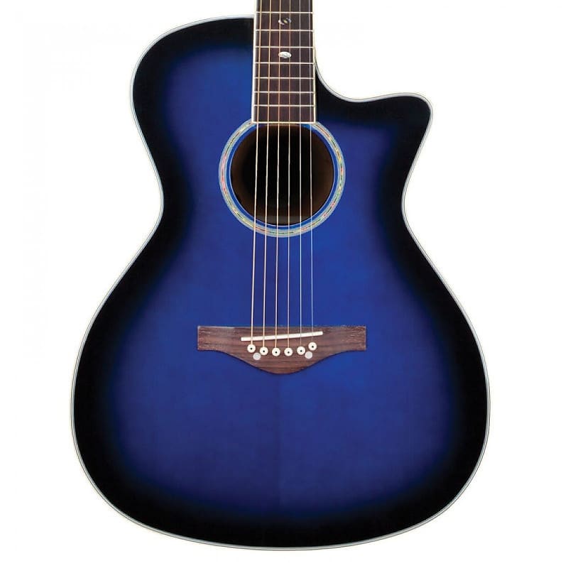 Daisy Rock DR6278 Wildwood Cutaway Acoustic Electric Guitar Royal Blue Burst