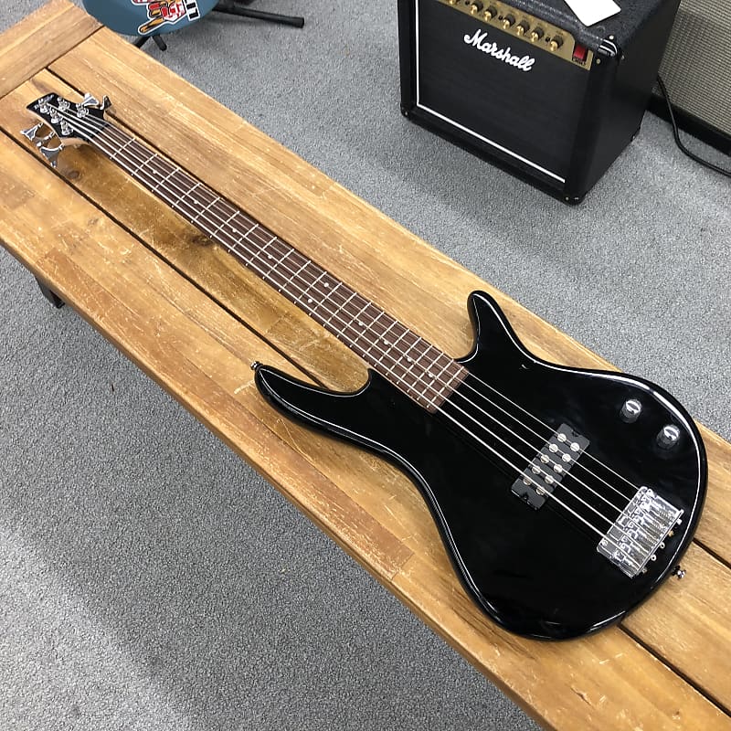 Ibanez GSR105EX - Black used 5 string electric bass guitar
