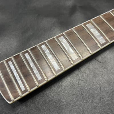 Unbranded Stratocaster Strat neck  Gloss Black 25.5" 12" radius Block Inlays. image 6