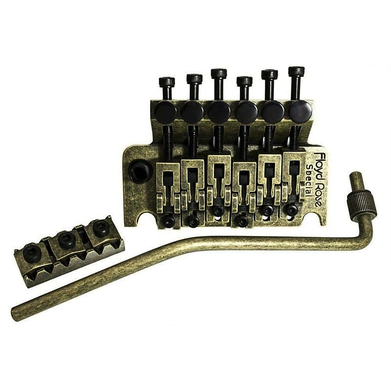 Floyd Rose FRTS7100R2 Special Series Tremolo System with R2 Locking Nut, Green Bronze image 1