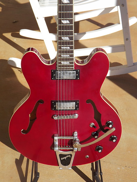 新作モデル Epiphone Mini USA Bigsby Relic'ed Shop Custom Riviera ギター