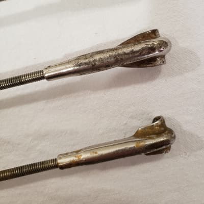 Ludwig Single Tension Bass Drum Claws and Rods 10 sets in total..1920s-1930s  - Nickel image 7
