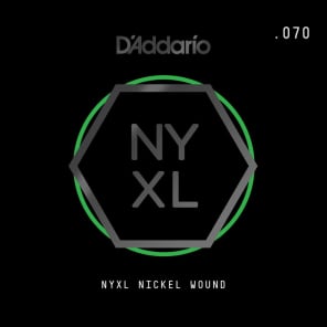 D'Addario NYXL Nickel Wound Electric Guitar Single String .070