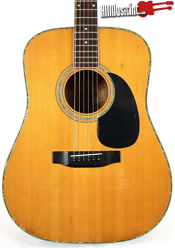 Vintage Morris Japan W-30 Solid Top Rosewood Natural Acoustic Guitar image 1