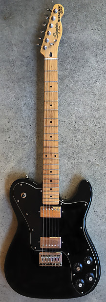 2007 Squier Telecaster Custom HH Black by Fender Electric Guitar
