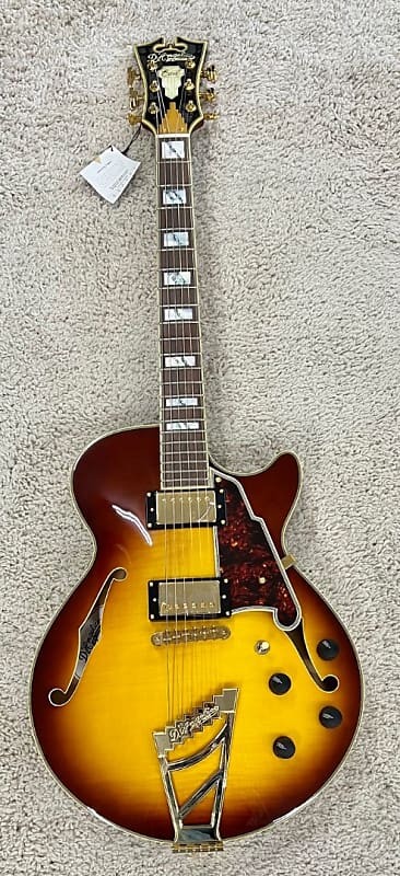 D'Angelico Excel SS Electric Guitar #DAESSITBGTCBE Iced Tea Burst w/Case image 1